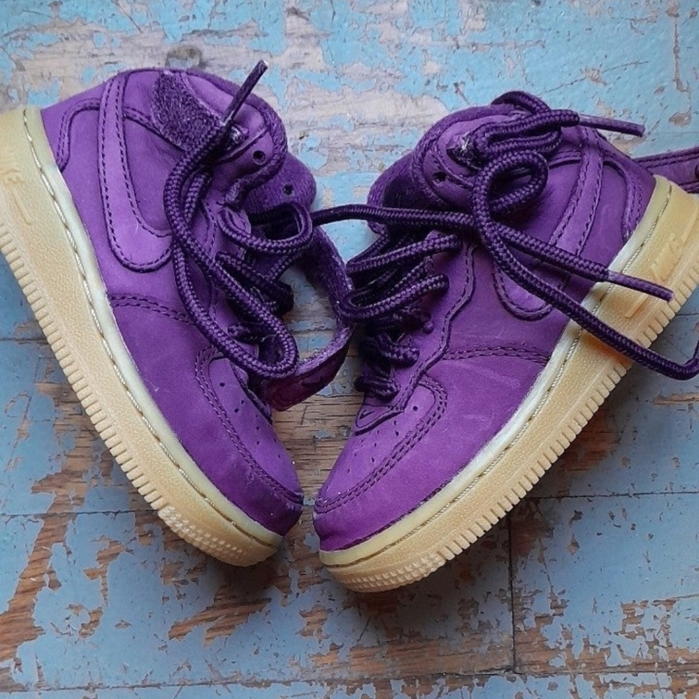 Nike Air Force 1 Mid TD Toddler Shoes Purple Bordeaux